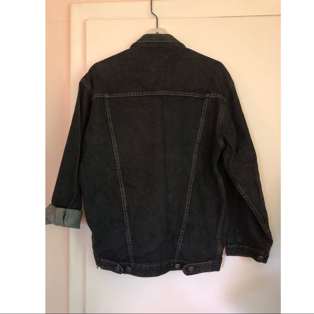 GAP Jean Jacket Black Wash Women’s M Men’s XS - Picture 3 of 3
